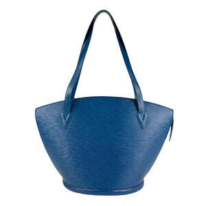 Louis Vuitton Epi Saint Jacques Shopping Shoulder Bag Leather Toledo Blue